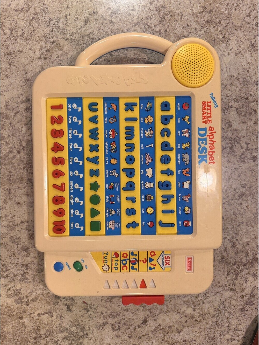 VINTAGE Vtech Talking Little Smart Alphabet Desk Tested & Works! 90s Preschool